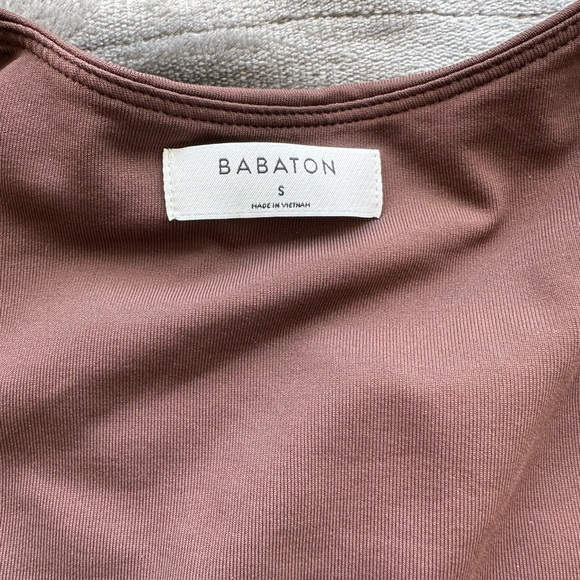 Brown Aritzia contour square neck short sleeve bodysuit - Picture 3 of 4